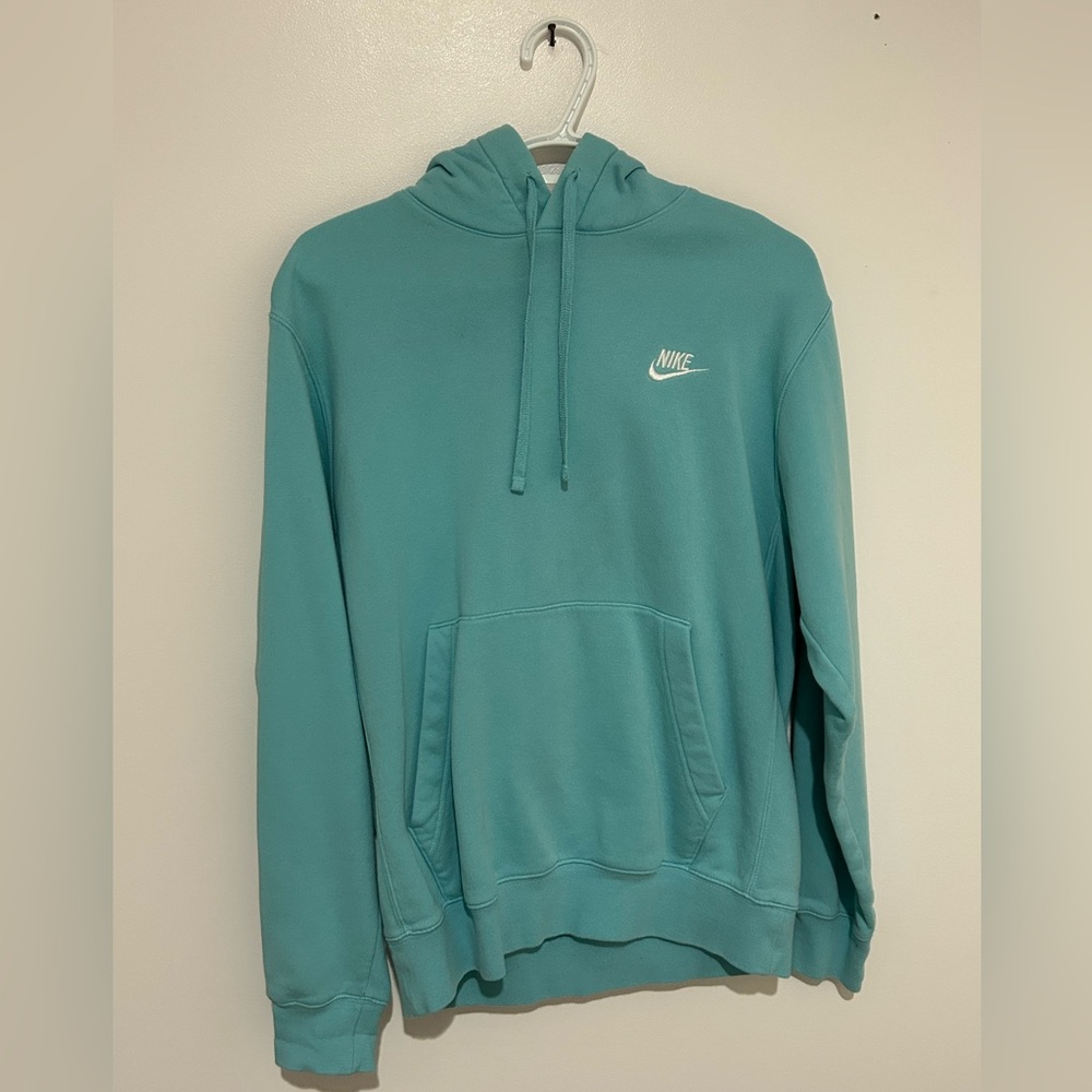 Nike Teal Pullover Hoodie with White Swoosh